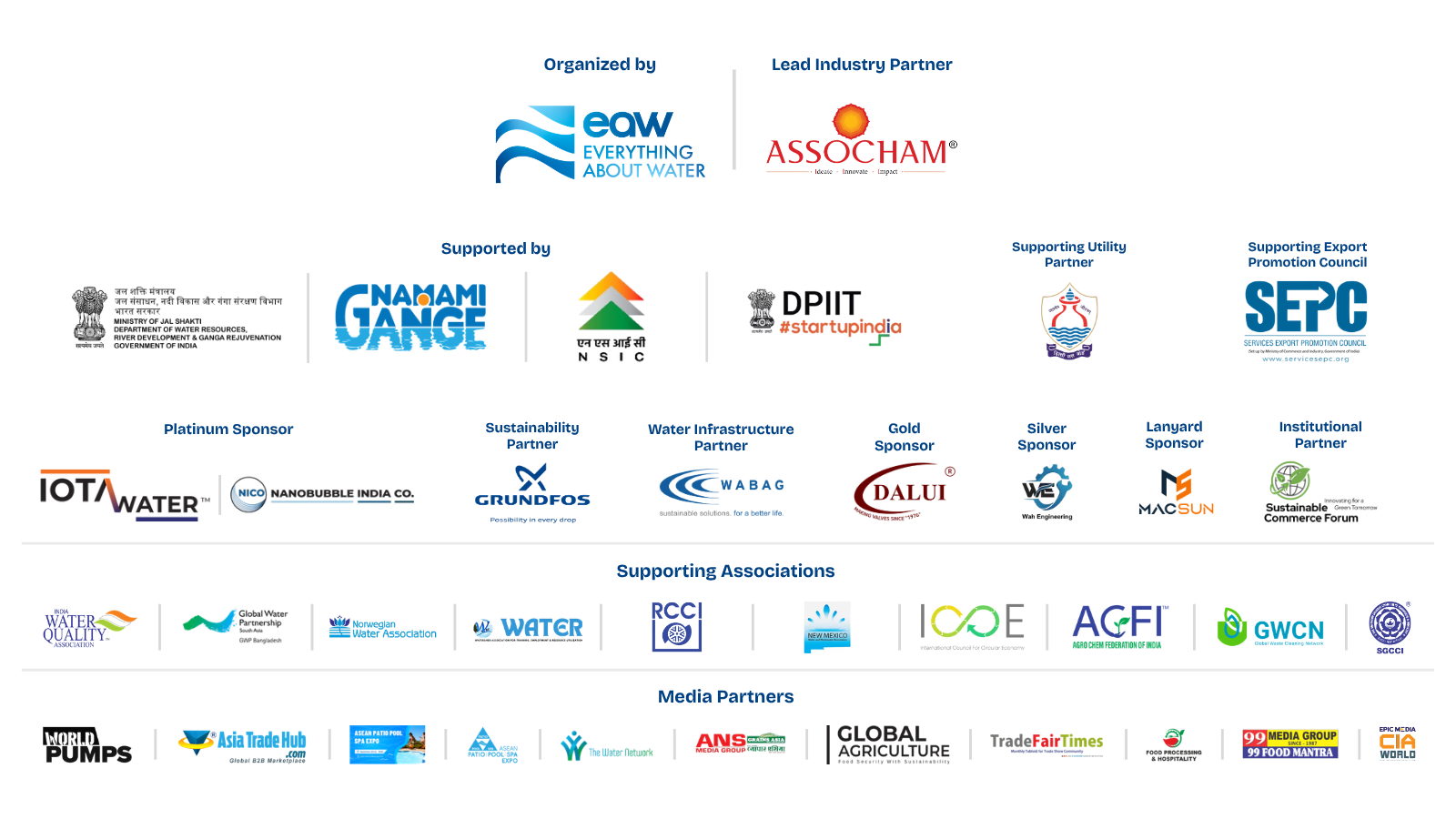 Our supporters and partners associated with EAW Global Aqua Expo 2026